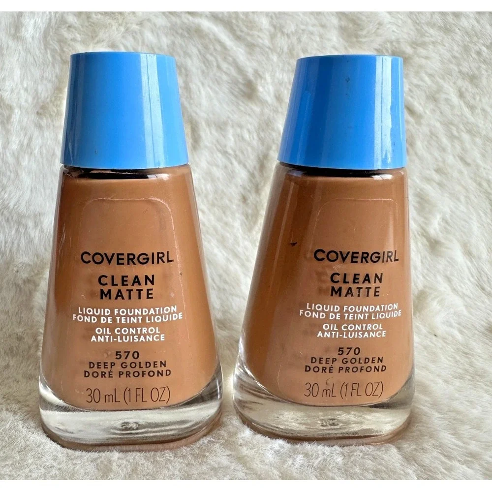 CoverGirl Clean Matte Liquid Oil Control Foundation 570 Deep Golden Lot Of 2‎